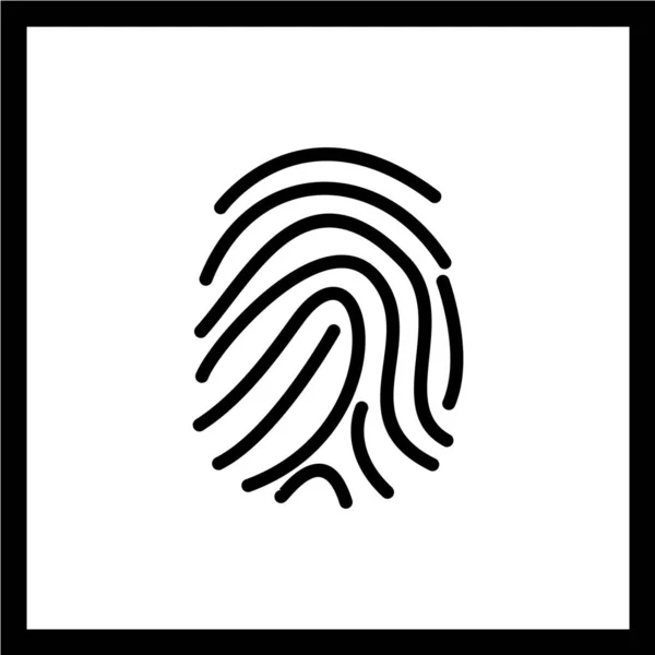 Ikona Vektoru Otisků Prstů Otisk Prstu Symbol Identity Značky — Stockový vektor