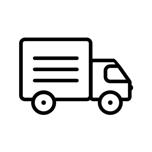 Levering Vrachtwagen Pictogram Vector Illustratie — Stockvector