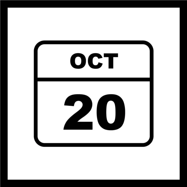 Calendar Date October — Stock Vector