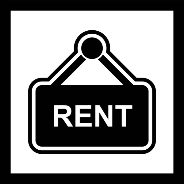 Rent Icon Trendy Stijl Geïsoleerde Achtergrond — Stockvector