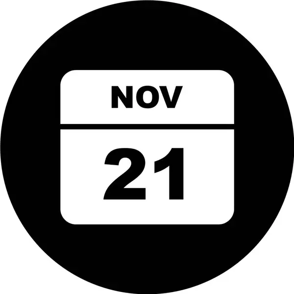 Calendário Com Data Novembro — Vetor de Stock