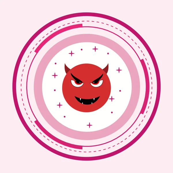 Devil Emoji Εικονίδιο Μοντέρνο Στυλ Απομονωμένη Backgroun — Διανυσματικό Αρχείο