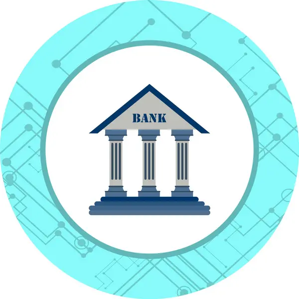 Піктограма Банку Trendy Style Ізольовані Backgroun — стоковий вектор