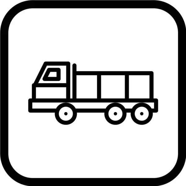 Vrachtwagen Web Icoon Vector Illustratie — Stockvector