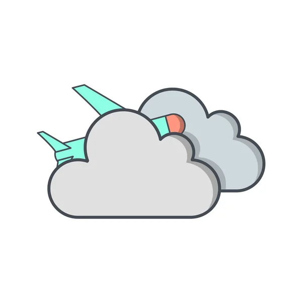 Wolkensymbol Vektorillustration — Stockvektor