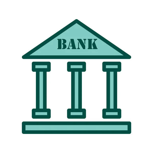 Ikona Banky Módním Stylu Izolované Pozadí — Stockový vektor