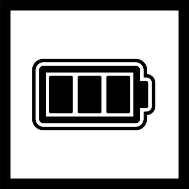 Tam Batarya Simgesi Moda Tarzı İzole Arkaplan