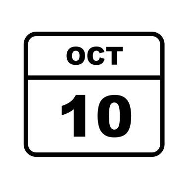Ekim tarihli takvim