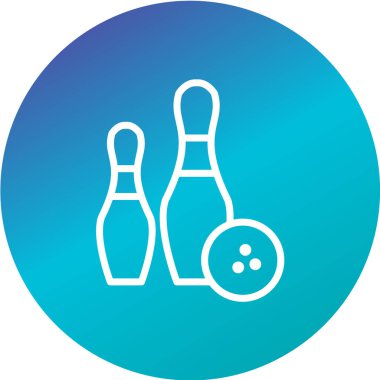 Bowling topu ikonu. vektör illüstrasyonu
