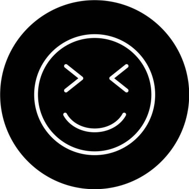 Gülümseme simgesi, vektör illüstrasyonu