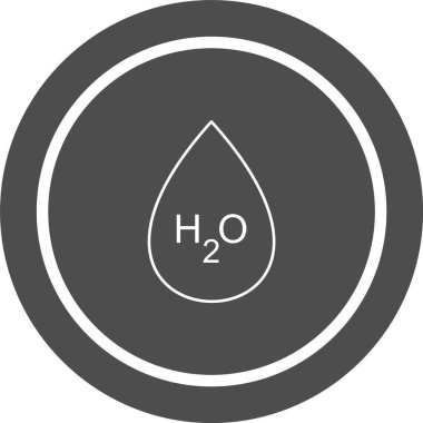 Moda Biçimli H2O Simgesi İzole Arkaplan      
