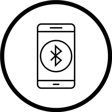 Modern telefon simgesinin vektör illüstrasyonu 