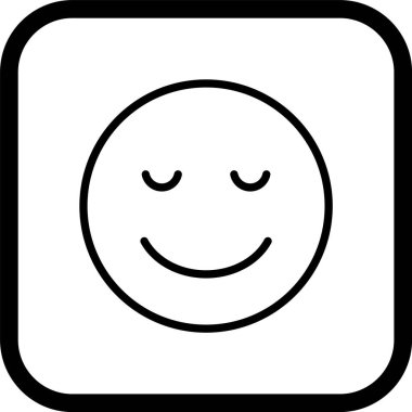 Sakin Emoji Simgesi Moda Tarzı İzole Arkaplan