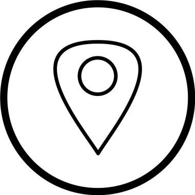 Harita işaretleyici simgesi, vektör illüstrasyonu.