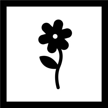 çiçek simgesi vektör illüstrasyonu
