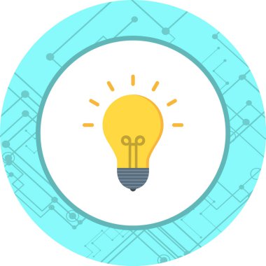  Moda Biçimli Ampul Simgesi İzole Arkaplan      