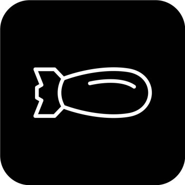 Basit simge, bombanın vektör çizimi 