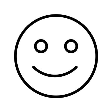 Gülümseme simgesi, vektör illüstrasyonu