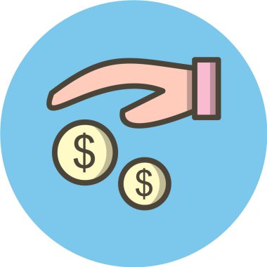 Dolar ve para vektör simgesi