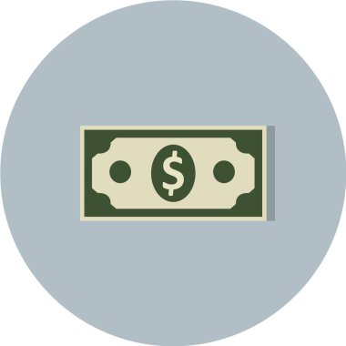 Dolar düz vektör simgesi