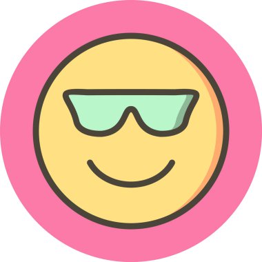 Havalı Emoji Simgesi Moda Tarzı İzole Arkaplan