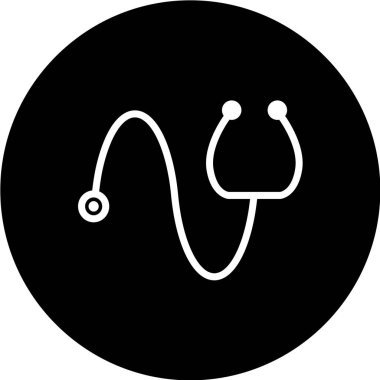 Bir steteskop simgesinin vektör çizimi