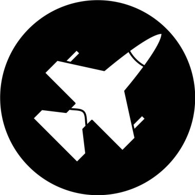 düzlem, uçak simgesi, vektör illüstrasyonu