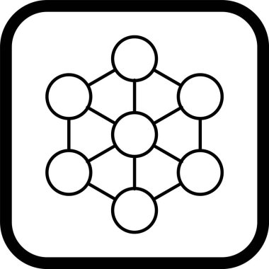 Moda biçimi izole edilmiş arkaplanda molekül simgesi      