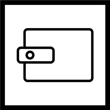 Cüzdan simgesi, vektör illüstrasyonu