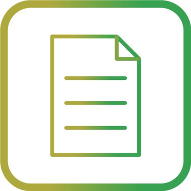 belge simgesi vektör illüstrasyonu