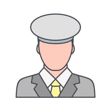 Polis simgesi vektör illüstrasyonu, memur bey