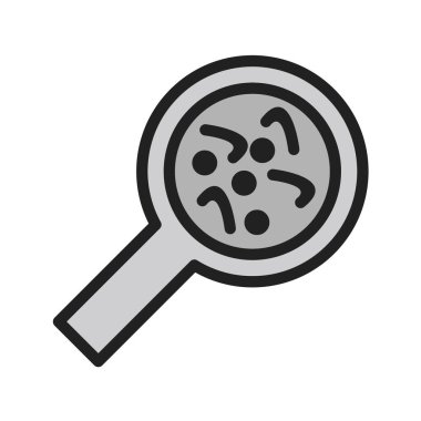 Büyütme cam simgesi, vektör illüstrasyonu