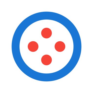 Düğme Simgesi Moda Biçimi İzole Arkaplan