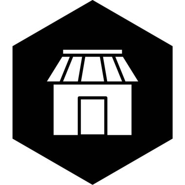 dükkan simgesi vektör illüstrasyonu