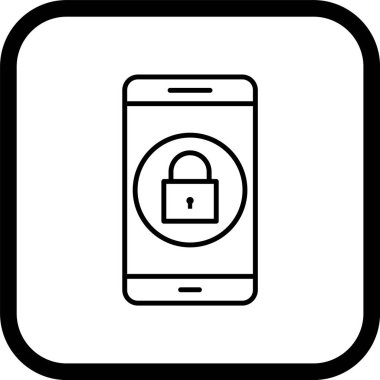 Mobil Uygulama Simgesini Moda Biçiminde İzole Edilmiş Arkaplanda Kilitle