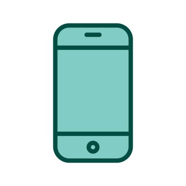 Moda Biçimli Telefon Hücresi Simgesi İzole Arkaplanı