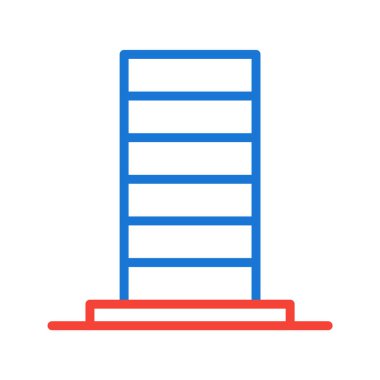 Moda Biçimli Skycraper Simgesi İzole Arkaplan