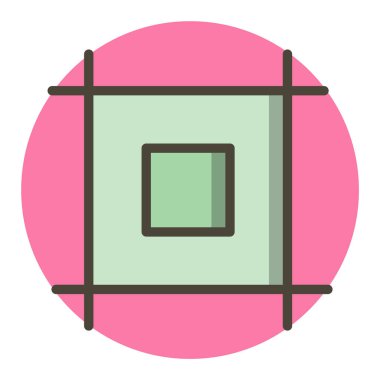 Düzen Simgesi Moda Biçimi İzole Arkaplan