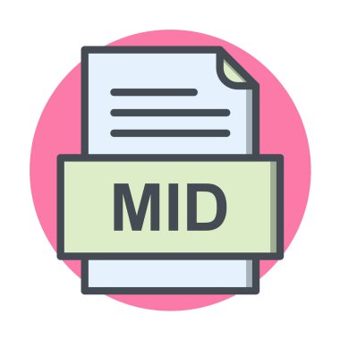 dosya biçimi simgesi, vektör illüstrasyonu