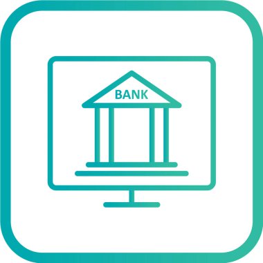 banka simgesi vektör illüstrasyonu