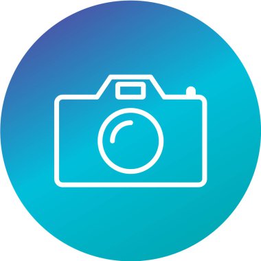 vektör illüstrasyonu, fotoğraf makinesinin basit simgesi