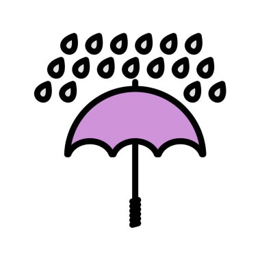 şemsiye simgesi vektör illüstrasyonu