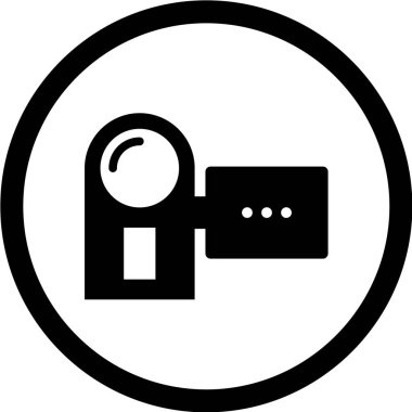 Vektör illüstrasyonu, basit simge kamerası 