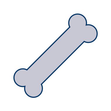 Beyaz arkaplanda izole edilmiş düz stil kemik simgesi. köpek sembolü vektör illüstrasyonu