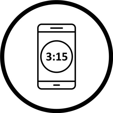 Modern telefon simgesinin vektör illüstrasyonu 