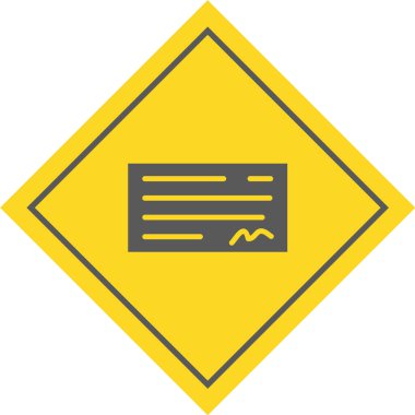 Sarı uyarı simgesi vektör illüstrasyonu