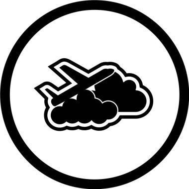 Bulutların ve bulut simgesinin vektör çizimi