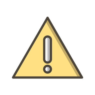 Düz renkli uyarı simgesi. tehlike tehlikesi