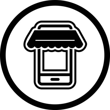 Çevrimiçi Alışveriş Simgesi Moda Biçimli İzole Arkaplan