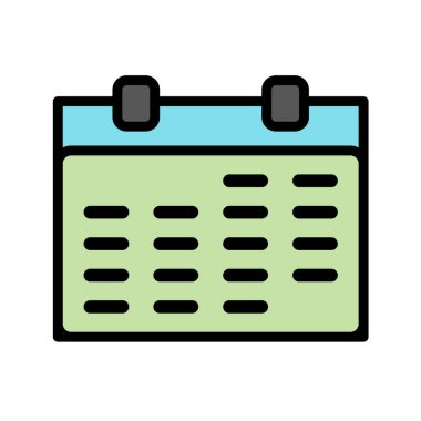 Takvim simgesi vektör illüstrasyonu